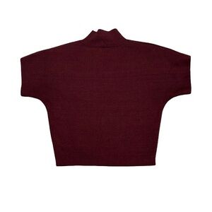 Prologue Burgundy Short-Sleeve Cowl Neck Sweater